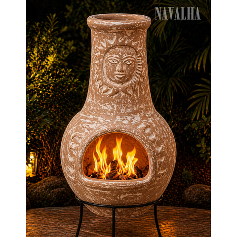 Lareira Portátil Maya:marrom