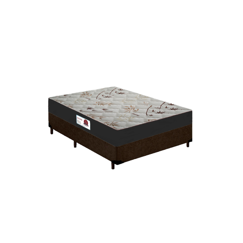 Cama Box Casal + Colchão Top Line Mola Bonnel Serra Negra 60x138x188