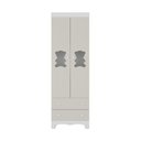 Ver mais imagens de Guarda-roupa Infantil 62cm 2 Portas com Vidro e 2 Gavetas Ternura Multimóveis Mp4476 Branco/off