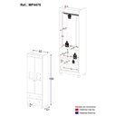 Ver imagem 6 de Guarda-roupa Infantil 62cm 2 Portas com Vidro e 2 Gavetas Ternura Multimóveis Mp4476 Branco/off