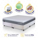 Ver imagem 3 de Conjunto Box Branco Luanda Cinza Espuma D28 Queen 158x198x62 - King House