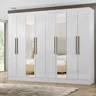 Guarda-Roupa Casal 8 Espelhos 8 Portas 2 Gavetas Nova York Yescasa - 1