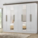 Ver imagem 1 de Guarda-Roupa Casal 8 Espelhos 8 Portas 2 Gavetas Nova York Yescasa