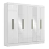 Guarda-Roupa Casal 8 Espelhos 8 Portas 2 Gavetas Nova York Yescasa - 2