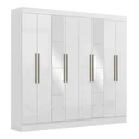 Ver imagem 2 de Guarda-Roupa Casal 8 Espelhos 8 Portas 2 Gavetas Nova York Yescasa