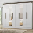 Ver imagem 1 de Guarda-Roupa Casal 8 Espelhos 8 Portas 2 Gavetas Nova York Yescasa