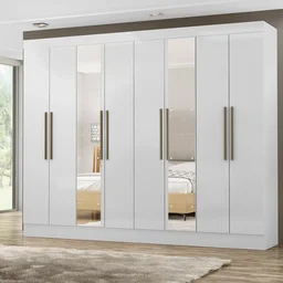 Guarda-Roupa Casal 8 Espelhos 8 Portas 2 Gavetas Nova York Yescasa - 1 Guarda-Roupa Casal 8 Espelhos 8 Portas 2 Gavetas Nova York Yescasa - 1