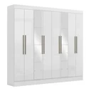 Ver imagem 2 de Guarda-Roupa Casal 8 Espelhos 8 Portas 2 Gavetas Nova York Yescasa
