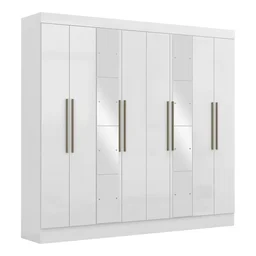 Guarda-Roupa Casal 8 Espelhos 8 Portas 2 Gavetas Nova York Yescasa - 2 Guarda-Roupa Casal 8 Espelhos 8 Portas 2 Gavetas Nova York Yescasa - 2