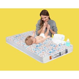 Colchão de Berço Impermeável 130x70 Premium Criança Bebê Estilo Modelo Americano Conforto Cor Branco - 3