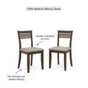 Ver imagem 4 de Conjunto 2 Cadeiras Madeira Maciça Rubi Marrom/Café/Cinza