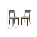 Ver imagem 3 de Conjunto 2 Cadeiras Madeira Maciça Rubi Marrom/Café/Cinza