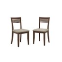 Ver imagem 2 de Conjunto 2 Cadeiras Madeira Maciça Rubi Marrom/Café/Cinza