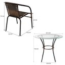 Ver imagem 4 de Conjunto 1 Mesa e 4 Cadeiras Solari Preto