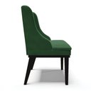 Ver imagem 6 de Kit 10 Cadeiras Liz Veludo Base Fixa Madeira PretoVerde
