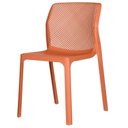 Ver imagem 2 de Kit 4 Cadeiras Empilhável Inmetro Capri Vega Fratini em Polipropileno Cor Terracota