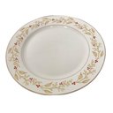 Ver imagem 2 de Prato Raso de Cerâmica 27cm Elegância Natalina com Ramos Dourados e Frutas Vermelhas