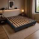Ver mais imagens de Base Cama Box King Size Nova Cama 190x202 Desmontável Cinza Escuro