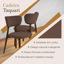 Ver imagem 4 de Cadeira Taquari Estrutura em Madeira Maciça Estofado em Tecido Linho Capuccino
