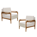 Ver imagem 1 de Conjunto 2 Poltrona Yasmim Tecido Linho