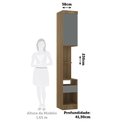 Ver imagem 3 de Mesa de Cabeceira Alta 1 Porta e 1 Gaveta 38cm Veneza Luciane Móveis