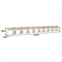 Ver imagem 5 de Conjunto de Escritório Smart 9 Livreiro e 10 Mesas 90cm - Off White e Cedro
