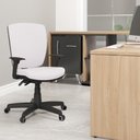Ver imagem 2 de Cadeira de Escritório Diretor Office Base Giratória Preto Alta Flexi P03 Vinil Branco - lyam