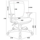 Ver imagem 5 de Cadeira de Escritório Diretor Office Base Giratória Preto Alta Flexi P03 Vinil Branco - lyam