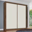 Ver imagem 2 de Guarda Roupa Solteiro 2 Portas 4 Gavetas - Zurique-Braúna - Móveis Europa