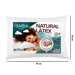 TRAVESSEIRO NATURAL LÁTEX EXTRA ALTO 18 CM  - DUOFLEX