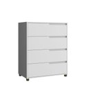 Ver imagem 4 de Quarto Solteiro com Guarda-roupa 2 Portas de Correr, Cômoda e 1 Mesa de Cabeceira Picasso