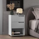 Ver imagem 6 de Quarto Solteiro com Guarda-roupa 2 Portas de Correr, Cômoda e 1 Mesa de Cabeceira Picasso