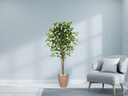 Ver imagem 2 de Planta Artificial Ficus Verde 1,50 kit + Vaso E. Bege 30 cm
