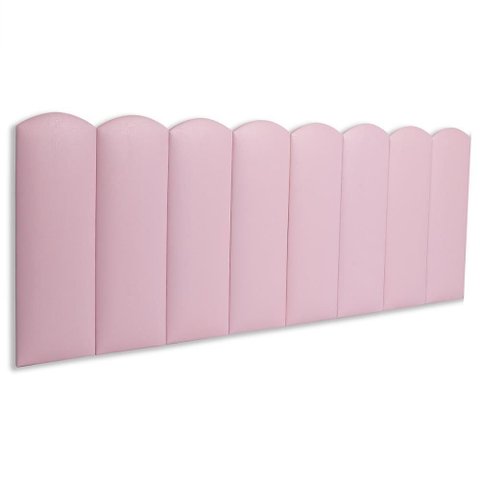 Cabeceira Queen Kit 8 Placas Modelo Nuvem - Courino Rosa