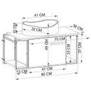 Ver imagem 7 de Gabinete de Banheiro C/ Cuba Oval Preta Balcão Suspenso Pia L1019p