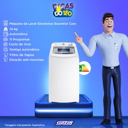 Lav 14 Kg Electrolux Essencial Care Cesto Inox - Led14 - 2
