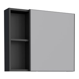 Espelheira Em Aço Para Banheiro Ameixa Cozimax - Preto - 1