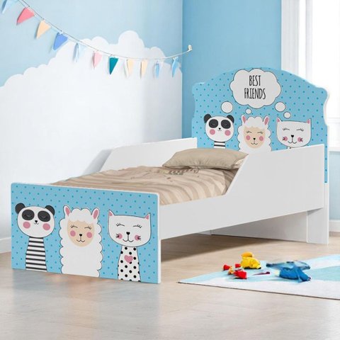 Mini Cama Infantil 153,2x79cm com Proteção Lateral Personagens K02 - D’Rossi
