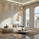 Ver imagem 7 de Lustre Pendente para Sala Pé Direito Alto 5m Mbm - Marfim