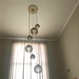 Lustre Pendente para Sala Pé Direito Alto 5m Mbm - Marfim - 7