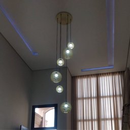 Lustre Pendente para Sala Pé Direito Alto 5m Mbm - Marfim - 6