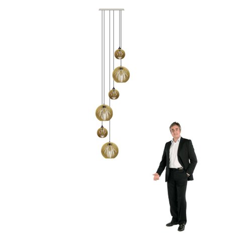 Lustre Pendente para Sala Pé Direito Alto 5m Mbm - Marfim