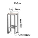 Ver imagem 2 de Conjunto Mesa Alta Bar Bistrô Redonda Vidro 2 Bancos Estofado Don Castro Decor