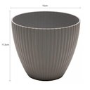 Ver imagem 2 de Vaso para Flor Cachepot Névoa Cinza Plástico Lyor 17cx15cm Jardim Plantas