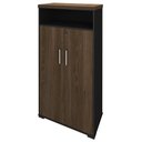 Ver imagem 7 de Mesa Escritório Presidente e Armário Alto 2 Portas Corp A06 Charuto/preto - Mpozenato