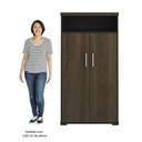 Ver imagem 6 de Mesa Escritório Presidente e Armário Alto 2 Portas Corp A06 Charuto/preto - Mpozenato