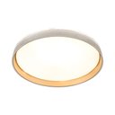 Ver imagem 1 de Plafon de Sobrepor Redondo Acrilico Dourado 40cm Led 60w 3 Cores Bivolt Paris Luz