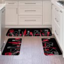 Ver imagem 2 de Kit de 3 Tapetes para Cozinha Talheres Antiderrapante