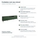 Ver imagem 4 de Rack New Bend 260 cm Porta Frisada Incolar Musgo com Pé Preto