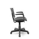 Ver imagem 3 de Cadeira Secretária Giratória Ergonômica para Escritório Ergoplax Preta Estofada com Braço